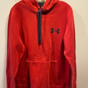 Under Armour Red Hoodie with Black Emblem